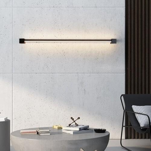 Nordic Aluminum Long Wall Lamp Modern Led Wall Light Indoor Living Room Restaurant Bedroom Bedside Lamp Can be Rotated Wall Lamp