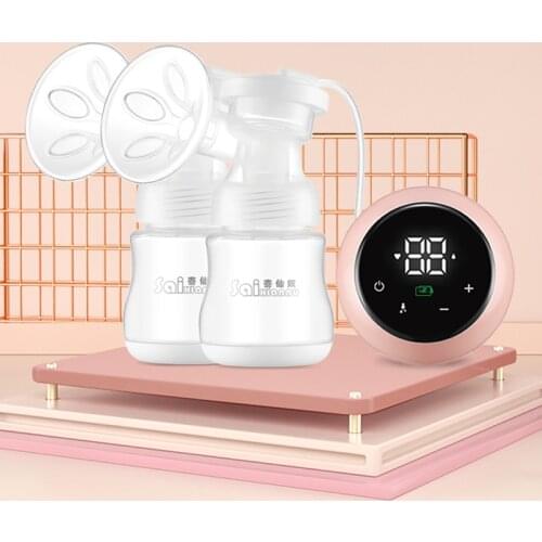 Double Bilateral Electric Breast Pump Milker Suction Large Automatic Massage Postpartum Milk Maker Baby Breastfeeding Accesorios