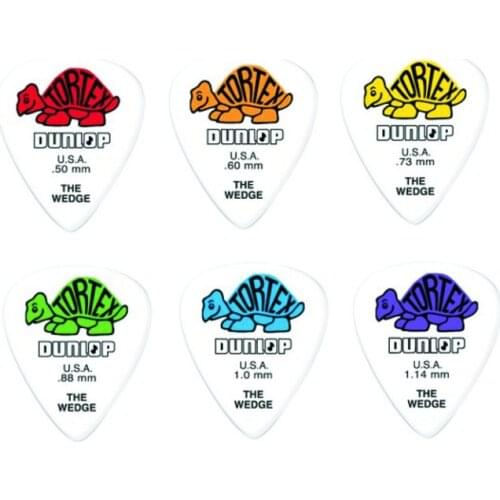 Dunlop Tortex Wedge Pick Plectrum Mediator 0.5mm-1.14mm, 1/piece