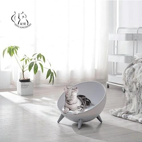 Cat Bed House Hemisphere Kitten Bed, Kennel Small Dog Station Universal Cat Indoor Window Basket Carpet Household Thermal