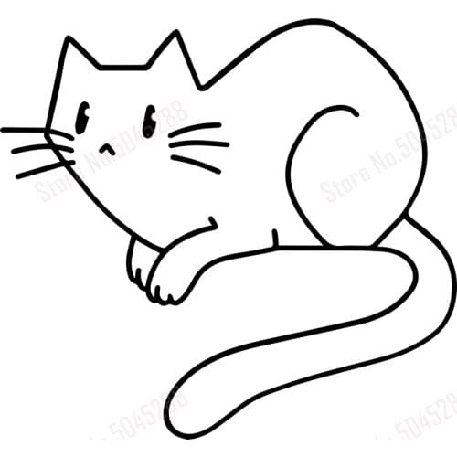 Cute Cat Car Decal Cartoon Car Sticker Window Door Nice Decorative Car Animal Pet Sticker H052