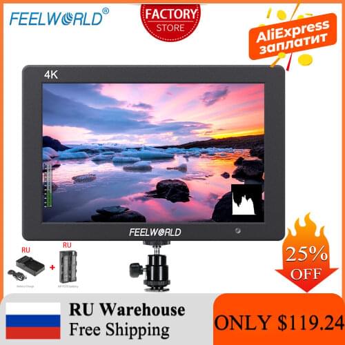 Feelworld T7 7 Inch IPS 1920x1200 HDMI On Camera Field Monitor Support 4K Input Output Video Monitor with Battery from RU
