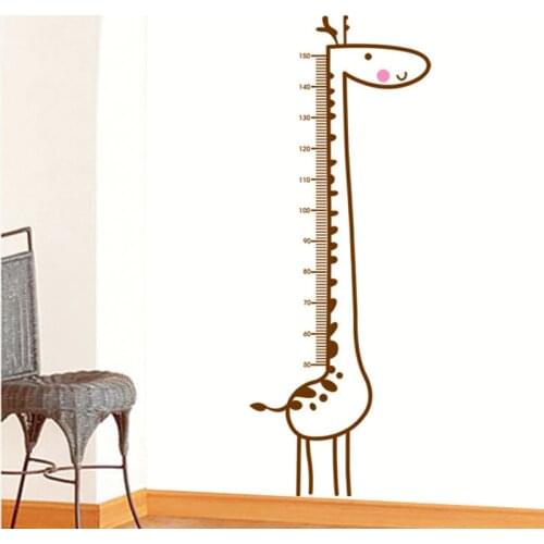 Cartoon Cute Giraffe Measuring Height Ruler Wall Stickers for Kids Room Home Decoration Wall Decal Home Decor Baby Nursery PVC