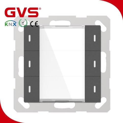 Latest KNX/EIB GVS K-Bus KNX Push Button 55mm 3 Gang Matt Finish in KNX smart Home automation System