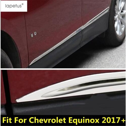Lapetus Accessories For Chevrolet Equinox 2017 - 2021 Outside Door Molding Body Decoration Strip Streamer Molding Cover Trim