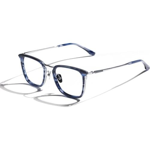 High Quality Frame Retro Glasses Mens Ultra-Light Pure Titanium Optical Prescription Mirror Blue Myopia Frame Anti-Radiation