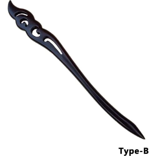 EDC Handmade Chinese Ebony Tweezers Hair Accessories Clothing Accessories Self Defense Headdress Anti-wolf Tool Shoft Wood Stick