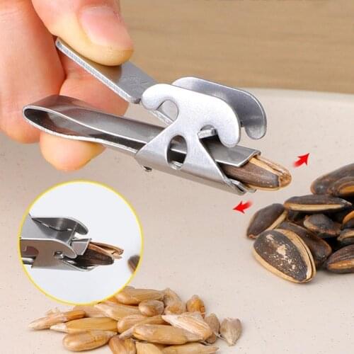 Steel Nut Sheller Peanut Pincers Seeds Opener Sunflower Seeds Walnut Tongs Kitchen Clamp Peeler E0H8