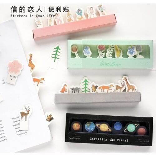 Sakura Retro Planet Little Notes Woods Memo Pad N Times Sticky Notes Memo Notepad Bookmark Gift Stationery