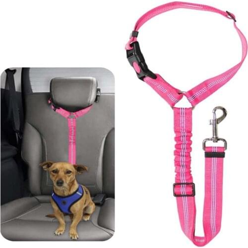 Universal Practical Cat Dog Safety Adjustable Car Seat Belt Harness Leash Puppy Seat-belt Travel Clip Strap Leads Pet Products