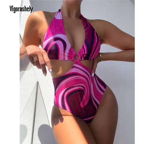 Vigorashely Striped Swimwear