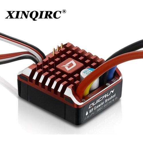 RC Car QUICRUN 1080 80A Waterproof Brushed ESC Speed Controller with Program Card for RC Crawler Traxxas TRX4 Axial SCX10 90046