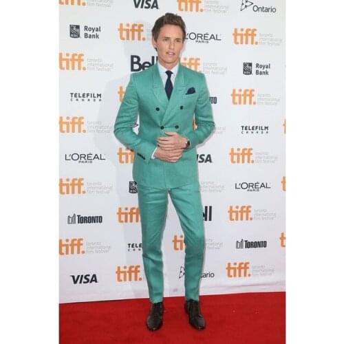 Green Slim Fit Grooming Tuxedo Shawl Collar Mens Suits Groomsman Custom Groom Wedding Prom Dress 2 Pcs (Jacket+Pants+Tie)