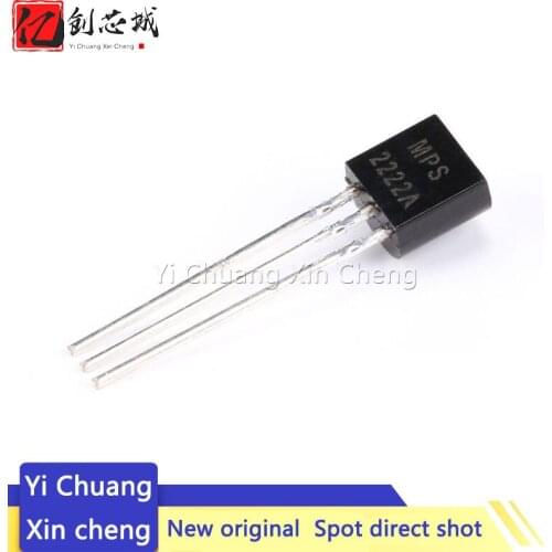 100PCS New MPS2222A 2N2222 DIP Transistor TO-92 NPN Medium Transistor
