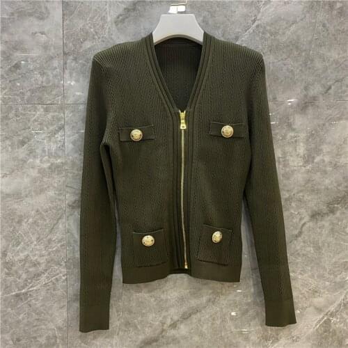 2021 Autumn New Women High Quality Knitted Cardigans Female Casual Sweater Soat 3 Color Gdnz 7.16