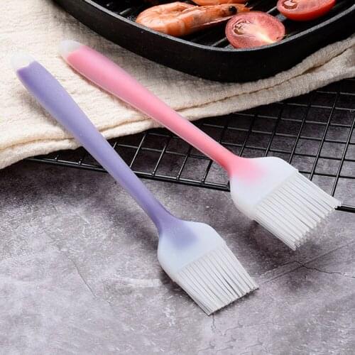 3PCS Random Color Heat-resistant Brush Integrated Silicone Semi-permeable Brush 21*3.5cm Bakeware Kitchen Gadget Cocina