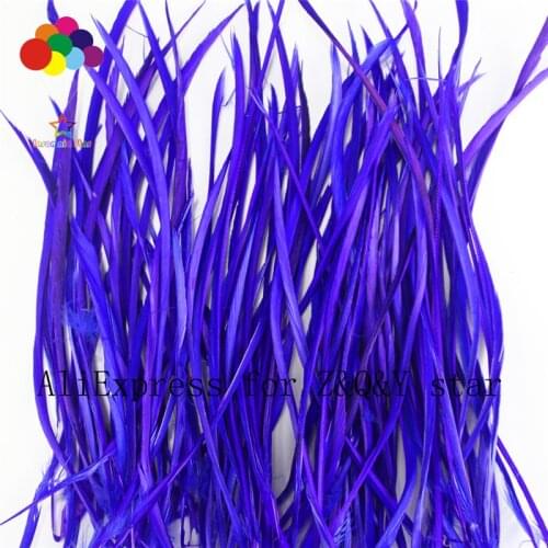 50-200 Goose Monofilament Feathers 15-20CM Dyed Blue Orchid DIY Craft Accessories Feather