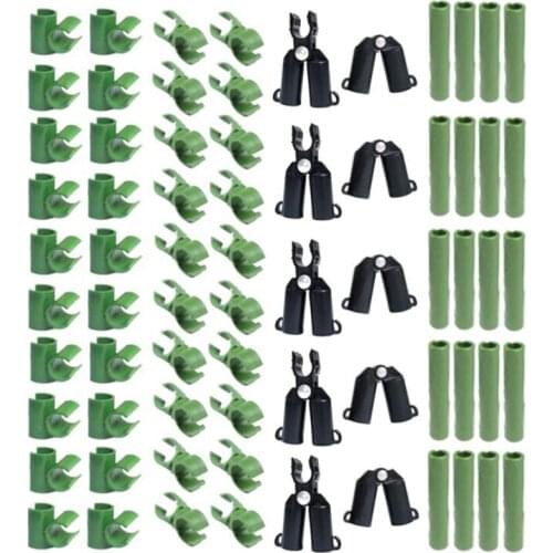 70Pcs Garden Stake Connectors 5 Types 0.43Inch Diameter Adjustable Plant Connector for Plant Stakes Connecting Tubes