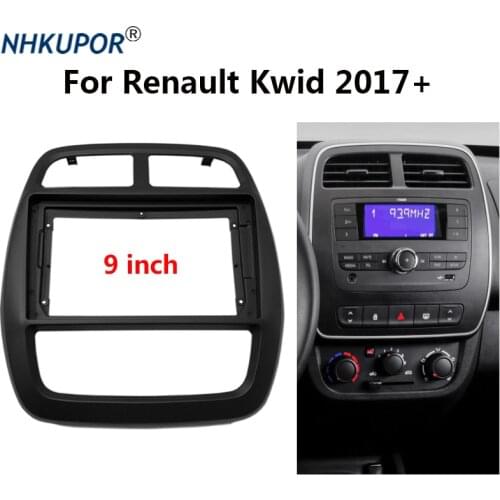 9 inch Car Radio Fascia For Renault Kwid 2017+ Auto Stereo CD/DVD Dash Panel Center Console Holder Frame Kit