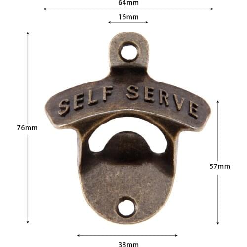 Antique Bronze Wall Mounted Bottle Opener Wine Beer Opener Tools Bar Drinking Parts Home Decor Party Supplies Kitchen Gadgets