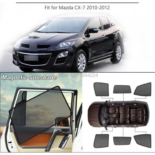 Car Full Side Windows Magnetic Sun Shade UV Protection Ray Blocking Mesh Visor For Mazda CX-7