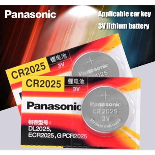 Panasonic Original cr2025 Button Cell Batteries 2PCS/LOT cr 2025 3V Lithium Coin Battery For Watch Calculator Weight Scale