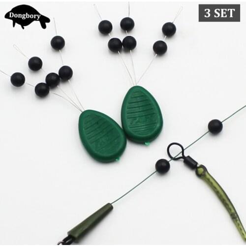 3Set=18PCS Carp Fishing Naked Chod Beads Round Shock Bead Helicopter Rig Stopper Bead for Running Rig Fishing Tackle Accessories