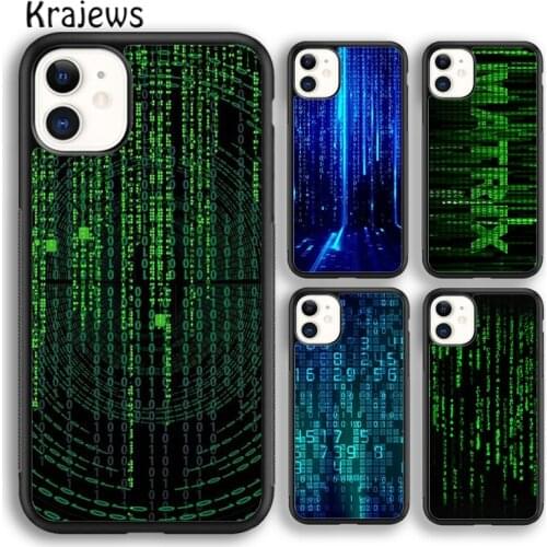 Krajews Matrix Hacker Phone Case Cover For iPhone 5s 6s 7 8 plus X XS XR 11 12 pro max Samsung Galaxy S7 S8 S9 S10 Plus