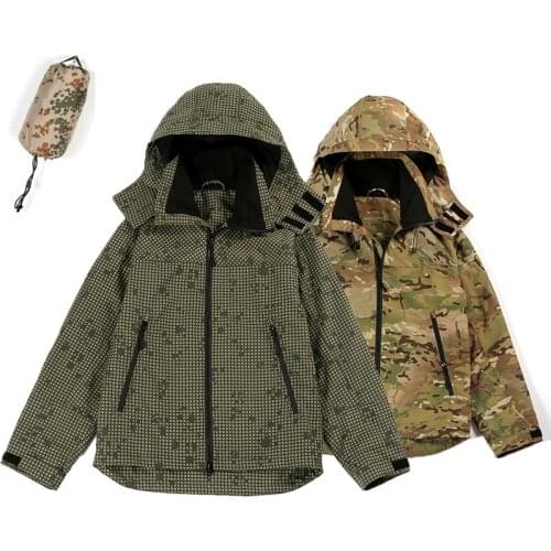 E3 Night Camo Multicam Raw Material Trend All-In-One Cargo Jacket Tactical Outdoor Blazer