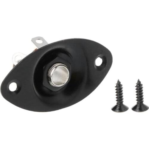 Electric Guitar Bass Jack Socket Output Input Jack Cover Plate With 2 Screws