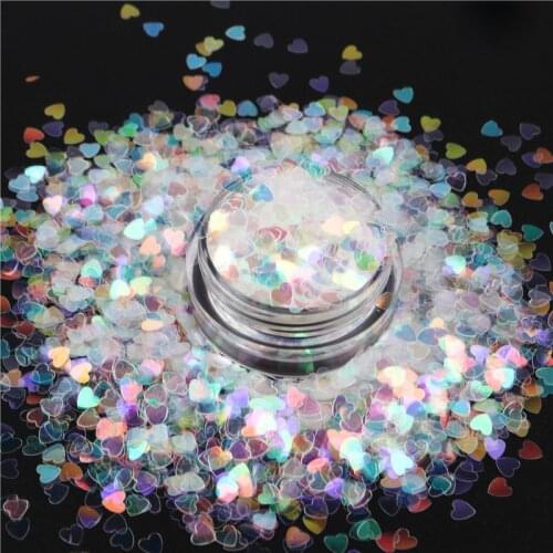 Holographics Nail Glitter Laser Love Heart Nail Art Sequins Ultrathin Red Pink Flakes Paillette DIY Nail Decor Manicure Tools