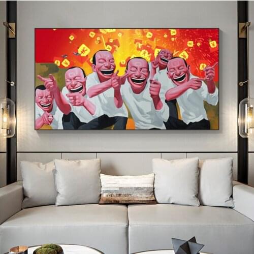 Fine Art Humous Artworks By Hand Painted On Canvas For Wall Picture Decoration Oil Painting For Decorative