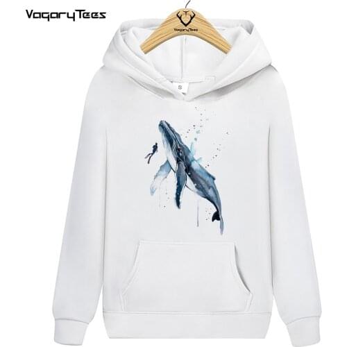 Free diver with Whale Shark watercolor painting Design animal Sea art sea life art print Hoodies Sweatshirts Unisex Streetwear