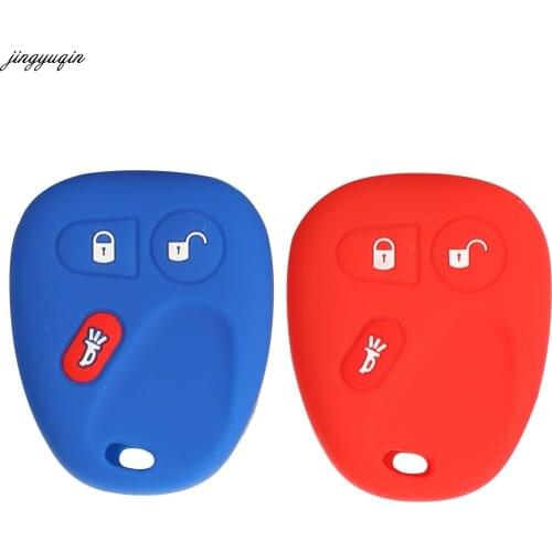 Jingyuqin 30pcs Remote Car Key Silicone Cover Case For Buick Hummer H3 GMC For Chevrolet Colorado Isuzu 3 Buttons