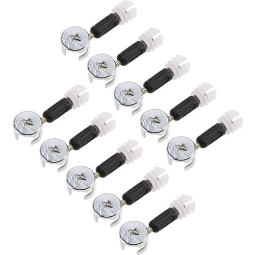 Uxcell Furniture Connecting Kit 15mm Cam Fitting M6x32mm Screws Carbon Steel 10 Sets
