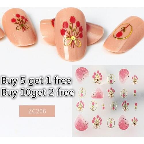 Summer Tropical Beach Coconut Tree Slippers 3D Nail Sticker Flower Nail Transfer Beautiful Decals Slider Nail Art DIY Decoration