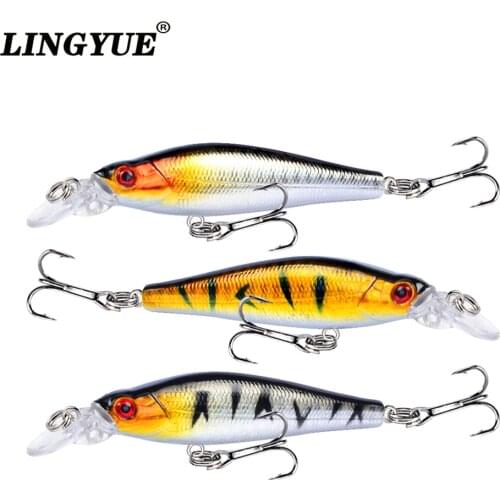 LINGYUE 1PCS Minnow Bait Fishing Lure 8cm 8g Floating Wobblers Topwater Lures isca artificial carp fishing crankbait pesca