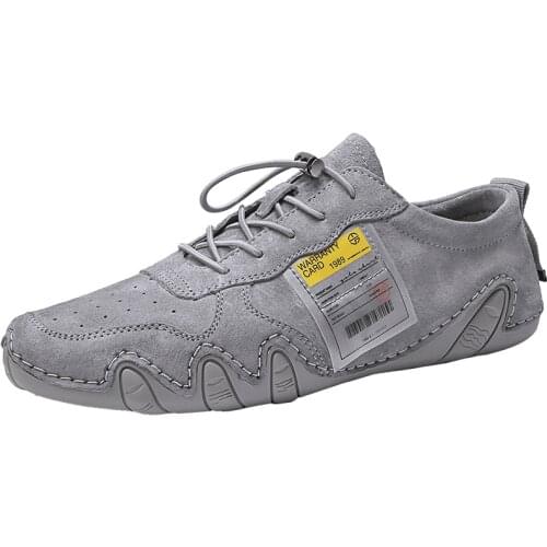 New Arrive Genuine Leather Men Casual Shoes Loafers Fashion Flats Shoes Comfortable,Breathable Soft Sport Sneaker Large Size 46