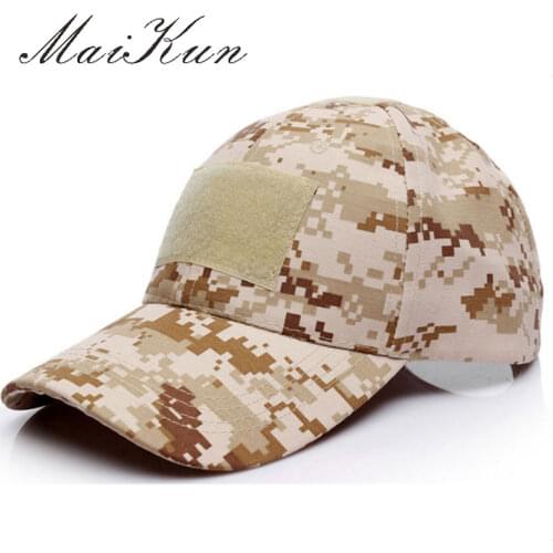 Maikun Military Hats for Men Camouflage Casual Cap Adjustable Snapback Hats Bones Cotton Men Caps