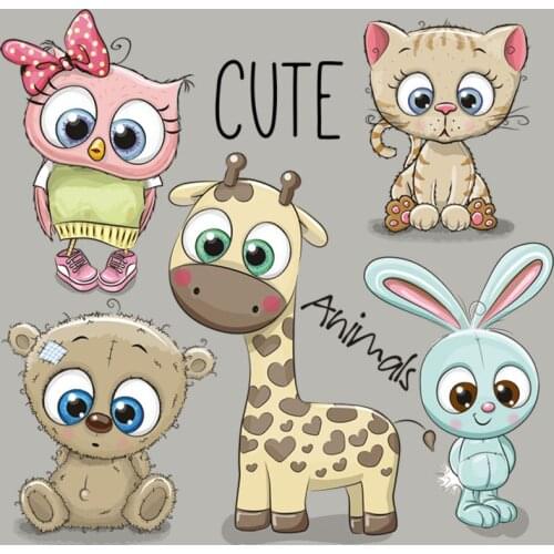 Little Giraffe Stickers Child Shirt Patches Cartoon Iron On Transfer Washable Garment Accessory New Heat Transfer Diy