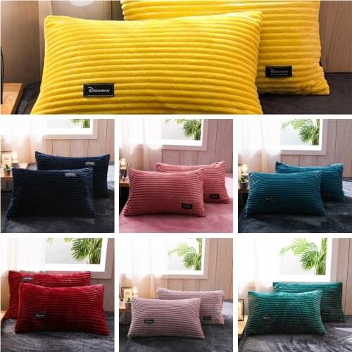 Pillowcase Flannel Fleece Coral Pillow Case Skin-friendly Thicken дакимакура Pillow Cover One Direction Cushion Fall Decor