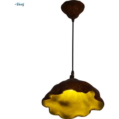 Neoclassical Lotus Leaf Pendant Lights Dining Living Room Chinese Art Deco Restaurant Tea Room Hotel Lamps Hanging Fixtures