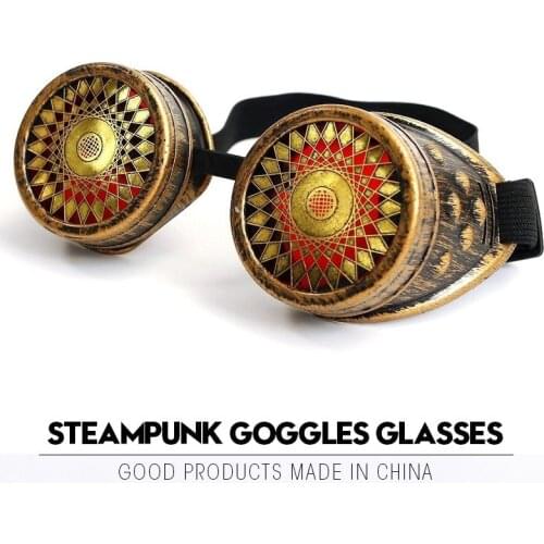 Steampunk Carved Goggles Men 2021 Vintage Gothic Steam Punk ABS Material Sun Glasses Lenses Adult Women Male Sunglasses Oculos