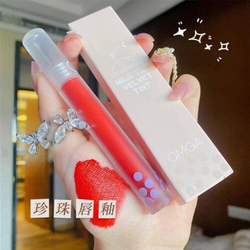 OMGA velvet matte lip gloss wholesale Rose red orange brown colors long lasting waterproof smooth liquid lip tint AC324