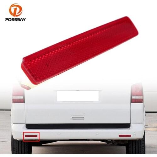 Car Rear Bumper Reflector Red Lens Tail Warning Reflective Stickers Decoration for VW Caravelle (T5) 2003 2004 2005 2006-2015