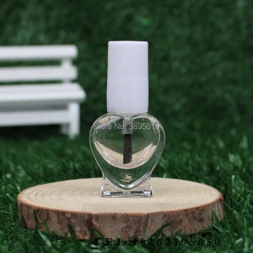 5ml/10ml Empty Nail Polish Bottle &Small Brush Nail Art Container Glass Nail Oil Bottles Clear Portable F852