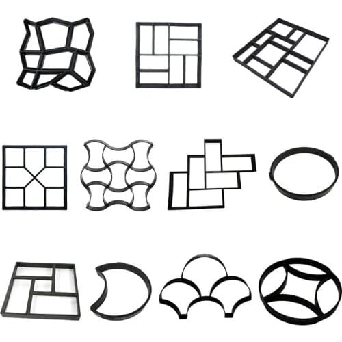 DIY Plastic Pavement Brick Concrete Stepping Stone Cement Mould Paving Road Mold