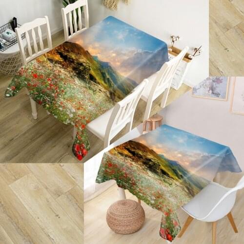 Forest Farmhouse Scenery Tablecloth Party Decor Oxford Fabric Square/Rectangular Dust-proof Table Cover Home Decor TV Cover