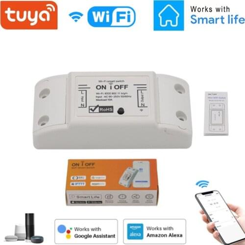 WiFi Smart Light Switch Tuya/Smart Life APP Wireless WiFi Smart Breaker LED Light Remote Control Works With Alexa Google Home