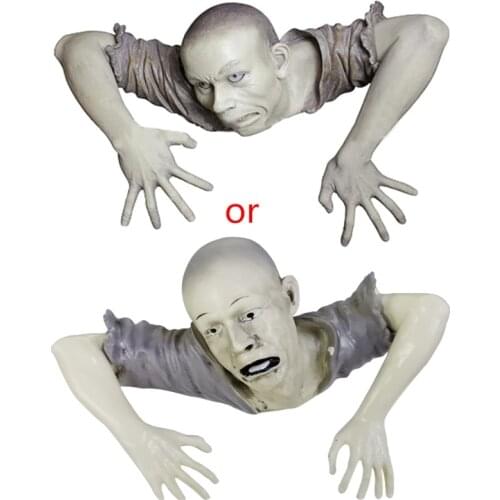 GXMA Horror Creepy Corpse Crawling Zombie Garden Statue Halloween Decoration Haunted House Props Supplies